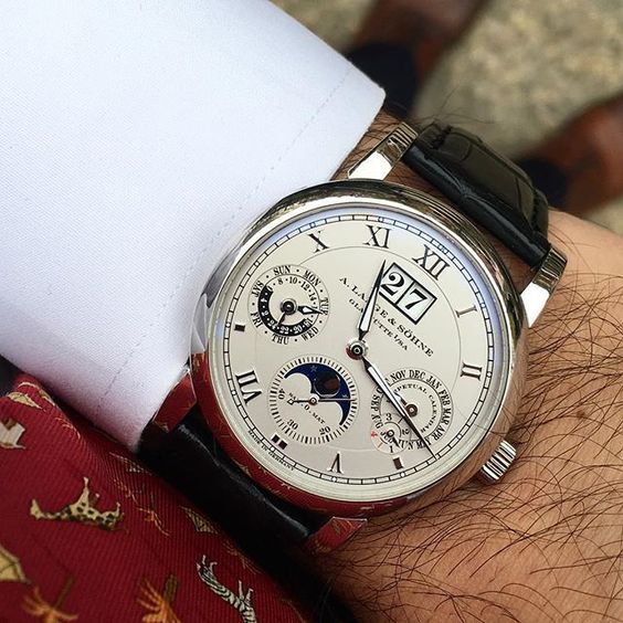 A. Lange & Sohne [NEW] Langematik Perpetual Calendar 310.025E (Retail:EUR 85100) | WORLDTIMER